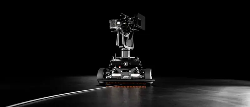 AGITO MagTrax robotic dolly on a studio floor